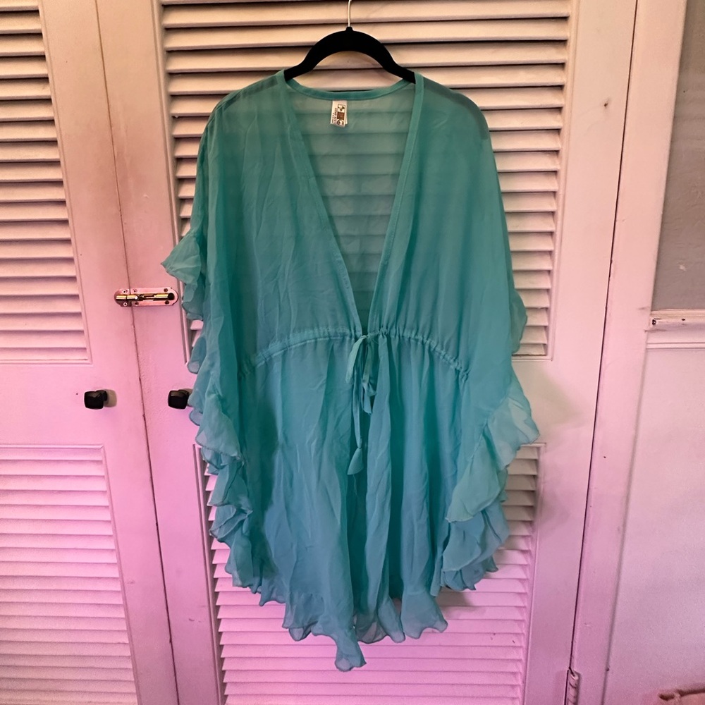 India Boutique Turquoise Beach Cover-Up
